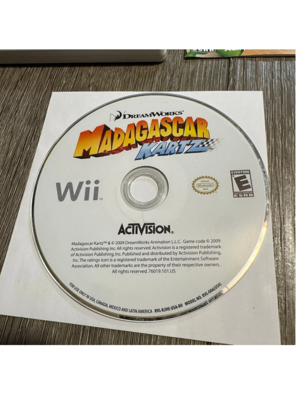 DreamWorks Madagascar Kartz Nintendo Wii Video Game